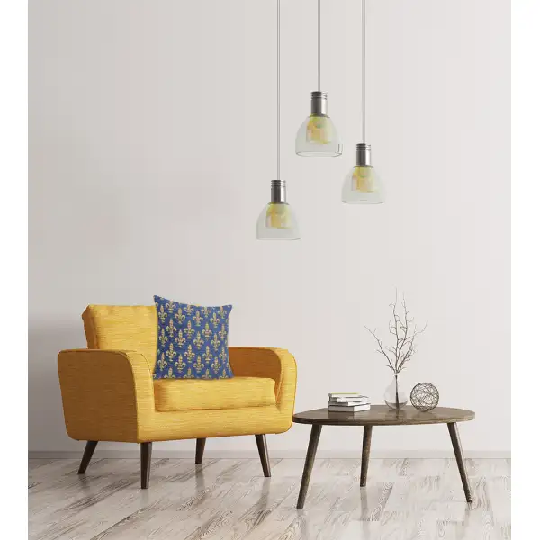 Fleur de Lys Reduit Belgian Sofa Pillow Cover | Life Style 1