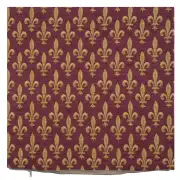 Fleur De Lys Rouge IV Belgian Cushion Cover - 18 in. x 18 in. SoftCottonChenille by Charlotte Home Furnishings | Close Up 1