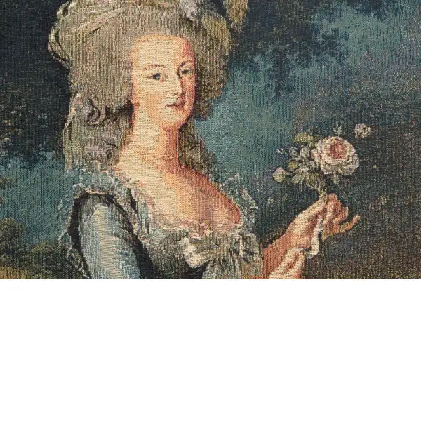 Marie Antoinette In Blue II Belgian Cushion Cover | Close Up 2