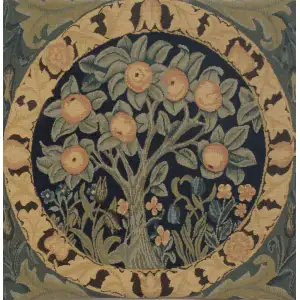 Orange Tree III by William Morris- Perfect Decorative Colorful Cotton Cushion Cover - Woven in Belgium - European Art Design Tapestry Cushion Pillow Case for Sofa Couch