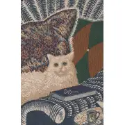 Cat In The Library Afghan Throws | Close Up 1