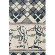 Golfer Green Plaid Afghan Throw | Close Up 1