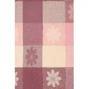 Mauve and Natural Textured Blocks Afghan Throws | Close Up 1