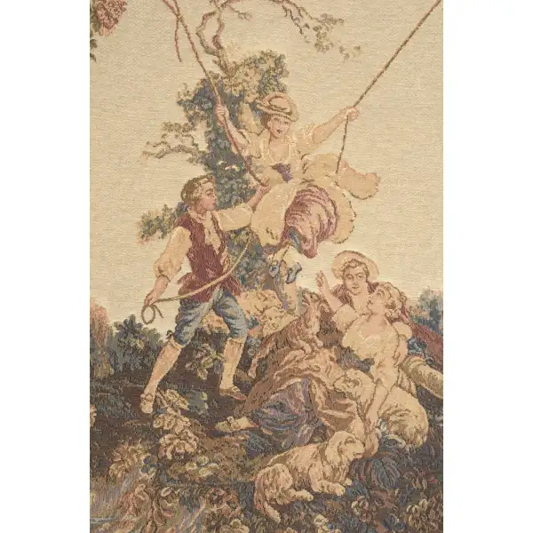 Romantic Swing Belgian Tapestry Wall Hanging | Close Up 1