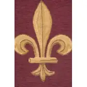 Fleur De Lys Red III Belgian Table Runner - 12 in. x 48 in. Cotton by Charlotte Home Furnishings | Close Up 2