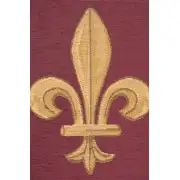Fleur De Lys Red VI Belgian Table Mat | Close Up 1