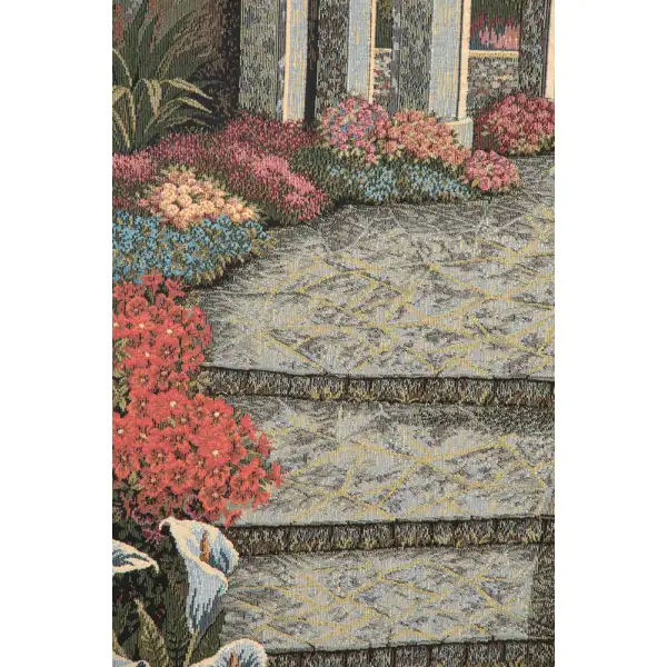 Promenade By The Lake Italian Tapestry - 53 in. x 36 in. Cotton/Polyester/Viscose by Alberto Passini | Close Up 1