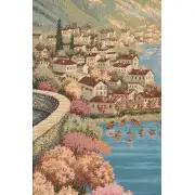 Promenade By The Lake Italian Tapestry - 53 in. x 36 in. Cotton/Polyester/Viscose by Alberto Passini | Close Up 2