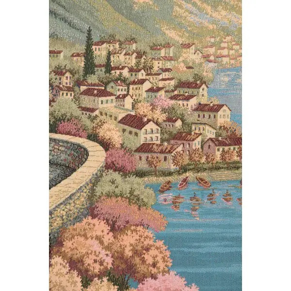 Promenade By The Lake Italian Tapestry - 53 in. x 36 in. Cotton/Polyester/Viscose by Alberto Passini | Close Up 2