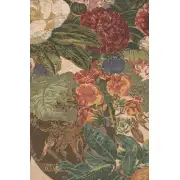 Floral Vase and Fruits Belgian Tapestry Wall Hanging | Close Up 1