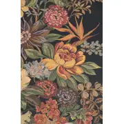 Elaborate Blue Urn Floral Belgian Tapestry Wall Hanging | Close Up 1