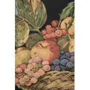 Fruit Basket Black Belgian Tapestry Wall Hanging | Close Up 1