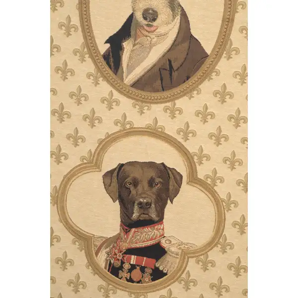 Dogs Of Honor Belgian Tapestry Wall Hanging - 56 in. x 54 in. Cotton/Viscose/Polyester/Mercurise by Charlotte Home Furnishings | Close Up 1