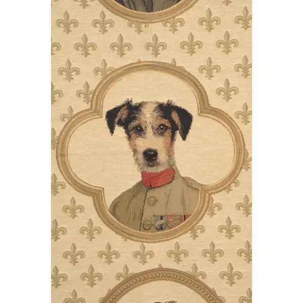 Dogs Of Honor Belgian Tapestry Wall Hanging - 56 in. x 54 in. Cotton/Viscose/Polyester/Mercurise by Charlotte Home Furnishings | Close Up 2