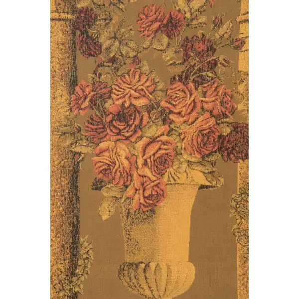 Rose Colonnade Belgian Tapestry Wall Hanging | Close Up 1