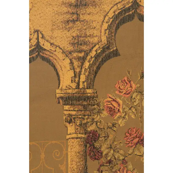 Rose Colonnade Belgian Tapestry Wall Hanging | Close Up 2