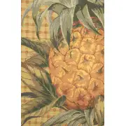 Tropical Pineapple Square Belgian Tapestry Wall Hanging - 54 in. x 56 in. Cotton/Viscose/Polyester/Mercurise by Charlotte Home Furnishings | Close Up 1