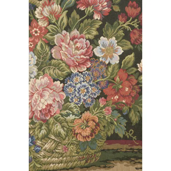 Elizabeth's Arrangement Belgian Tapestry Wall Hanging - 66 in. x 52 in. Cotton/Viscose/Polyester/Mercurise by Jan Van Huysum | Close Up 2