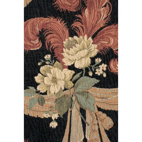 Elegant Floral Scroll II Belgian Tapestry Wall Hanging - 52 in. x 80 in. Cotton/Viscose/Polyester/Mercurise by Jan Brueghel de Velours | Close Up 1