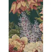 Brussels Bouquet Green I Belgian Tapestry Wall Hanging | Close Up 2