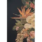 Fragrant Pedestal Black Belgian Tapestry Wall Hanging | Close Up 1