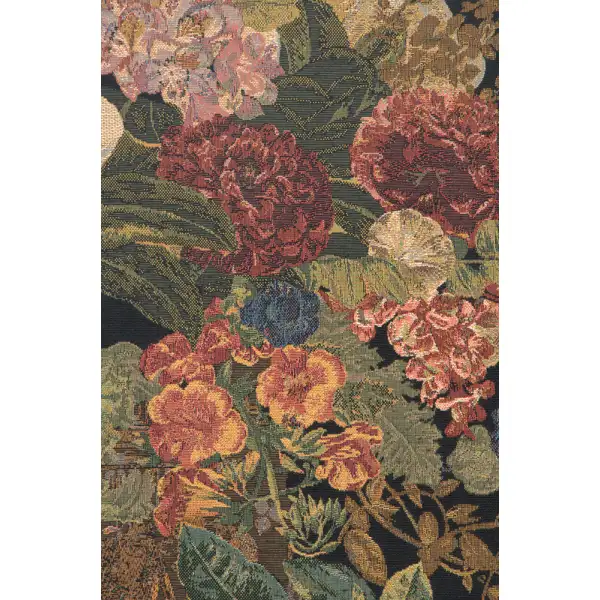 Fragrant Pedestal Black Belgian Tapestry Wall Hanging | Close Up 2