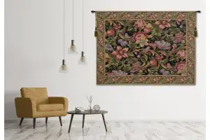 Eve's Floral Paradise Belgian Wall Tapestry