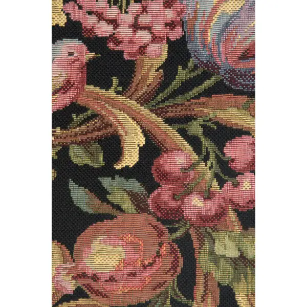 Eve's Floral Paradise Vertical Belgian Tapestry Wall Hanging | Close Up 2