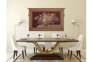 Elegant Masterpiece Wine  Belgian Wall Tapestry