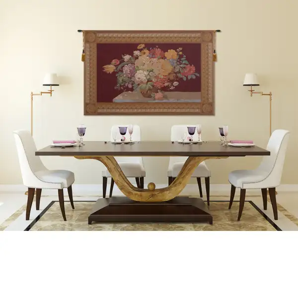 Elegant Masterpiece Wine  Belgian Tapestry Wall Hanging | Life Style 1