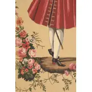 A Gentleman's Departure Large Belgian Tapestry Wall Hanging | Close Up 1