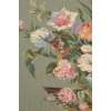 Flower Basket Green II European Tapestry | Close Up 1