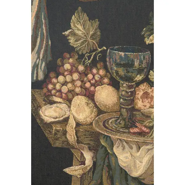 Elegant Feast Setting Belgian Tapestry Wall Hanging | Close Up 1