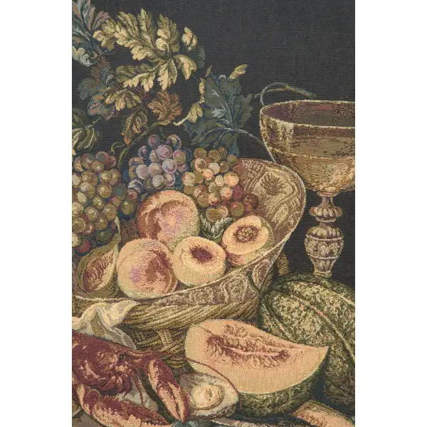 Elegant Feast Setting Belgian Tapestry Wall Hanging | Close Up 2