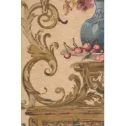 Floral Vase In A Gazebo Belgian Tapestry Wall Hanging - 35 in. x 63 in. Cotton/Viscose/Polyester by V. Houben | Close Up 2