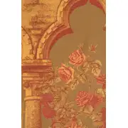 Rose Colonnade Red Belgian Tapestry | Close Up 2