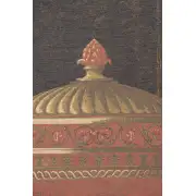 Olde World Filigree Urn Black Belgian Wall Tapestry | Close Up 1