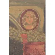 Olde World Filigree Urn Black Belgian Wall Tapestry | Close Up 2