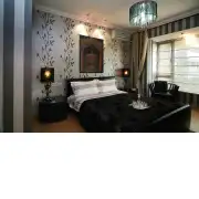 Olde World Filigree Urn Black Belgian Wall Tapestry | Life Style 1