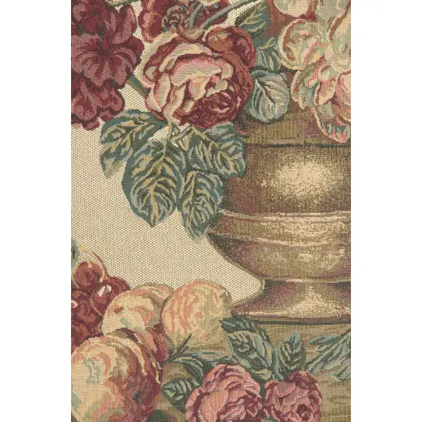 Vase on Beige Mini European Tapestry | Close Up 2