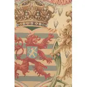 Lion Crest Beige Large Belgian Tapestry Wall Hanging - 75 in. x 55 in. Cotton/Treveria/Viscose/polyester/Mercurise by Charlotte Home Furnishings Inc | Close Up 2
