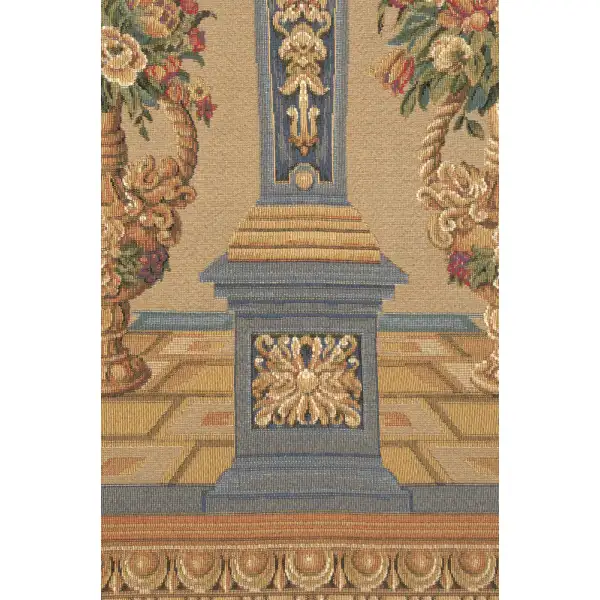 Loggia Columns Horizontal Belgian Tapestry Wall Hanging - 65 in. x 54 in. Cotton/Treveria/Viscose/polyester/Mercurise by Jan Baptist Vrients | Close Up 2