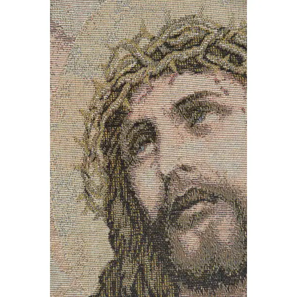 Christ Thorn's on Head Italian Wall Tapestry | Close Up 1