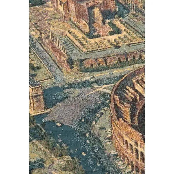 The Coliseum Rome Italian Tapestry - 54 in. x 38 in. Cotton/Viscose/Polyester by Alberto Passini | Close Up 1