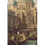 Saint Mary Of Health And The Grand Canal Horizontal Italian Tapestry - 54 in. x 38 in. Cotton/Viscose/Polyester by Alberto Passini | Close Up 1