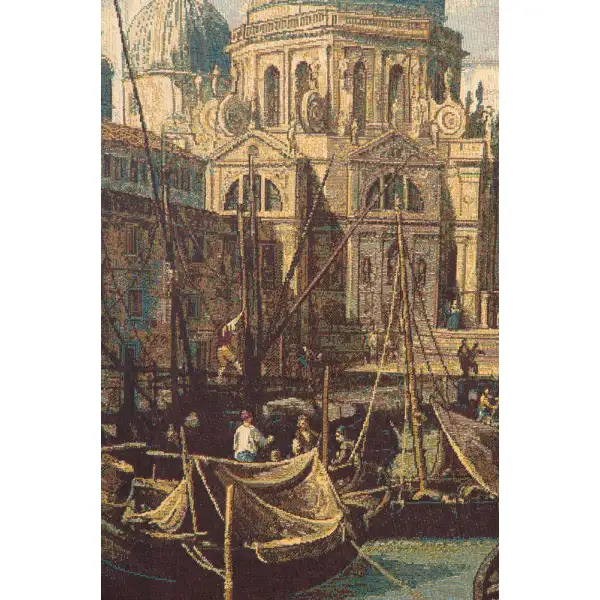 Saint Mary of Health and the Grand Canal Horizontal Italian Tapestry | Close Up 1