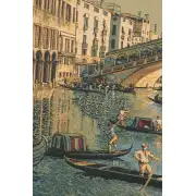 The Rialto Bridge Grand Canal Italian Tapestry - 54 in. x 38 in. Cotton/Viscose/Polyester by Alberto Passini | Close Up 1