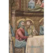 Last Supper By Rosselli Italian Tapestry - 53 in. x 35 in. Cotton/viscose/goldthreadembellishments by Cosimo Rosselli | Close Up 1