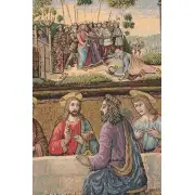 Last Supper By Rosselli Italian Tapestry - 53 in. x 35 in. Cotton/viscose/goldthreadembellishments by Cosimo Rosselli | Close Up 2