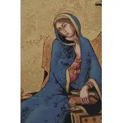 Annunciazione Tra I Santi Ansano E Margherita Italian Tapestry - 52 in. x 35 in. Cotton/viscose/goldthreadembellishments by Simone Martini | Close Up 2